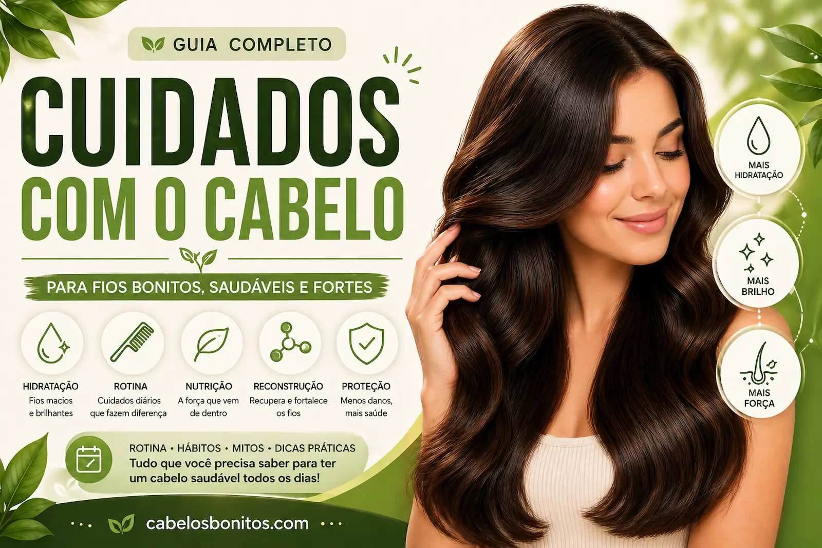 Cuidados com o cabelo: guia completo para ter cabelos bonitos, saudáveis e fortes