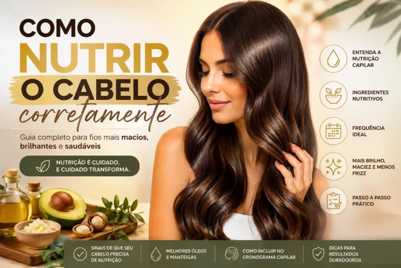 Como nutrir o cabelo corretamente: guia completo para fios mais macios, alinhados e brilhantes