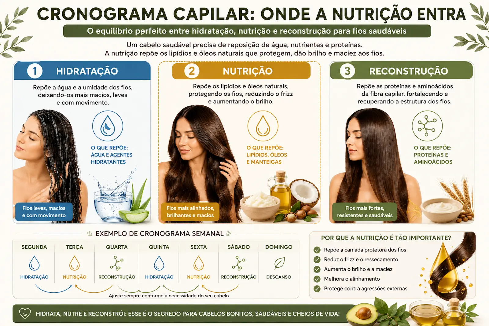 Nutrição capilar dentro do cronograma capilar