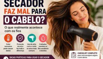 Secador faz mal para o cabelo? O que realmente acontece com os fios