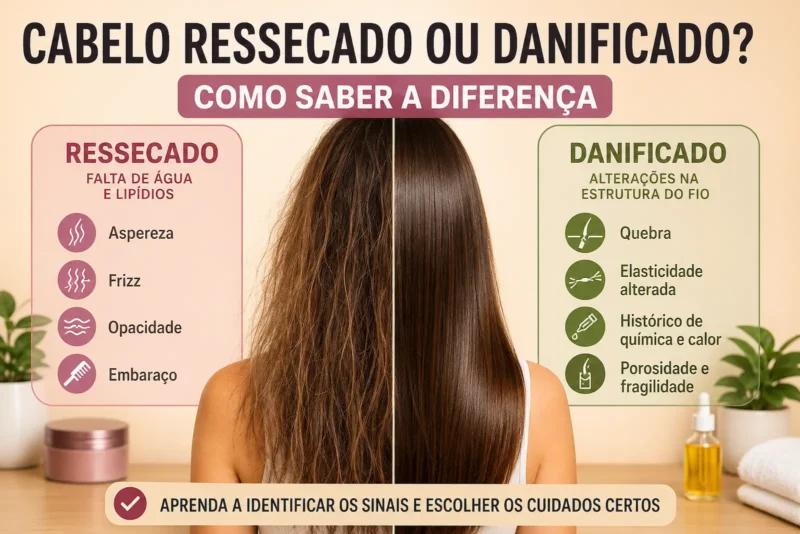 Como saber se o cabelo está ressecado ou danificado?